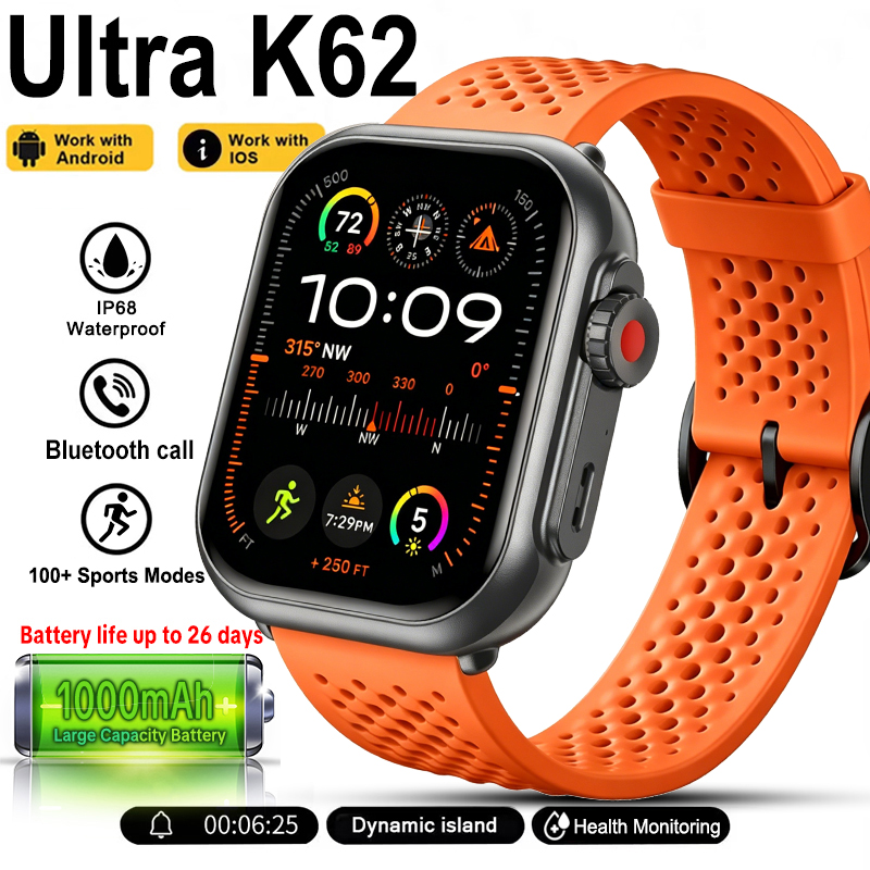 Smartwatch Military Watches For Men - New Watch Ultra K62 Smartwatch Men