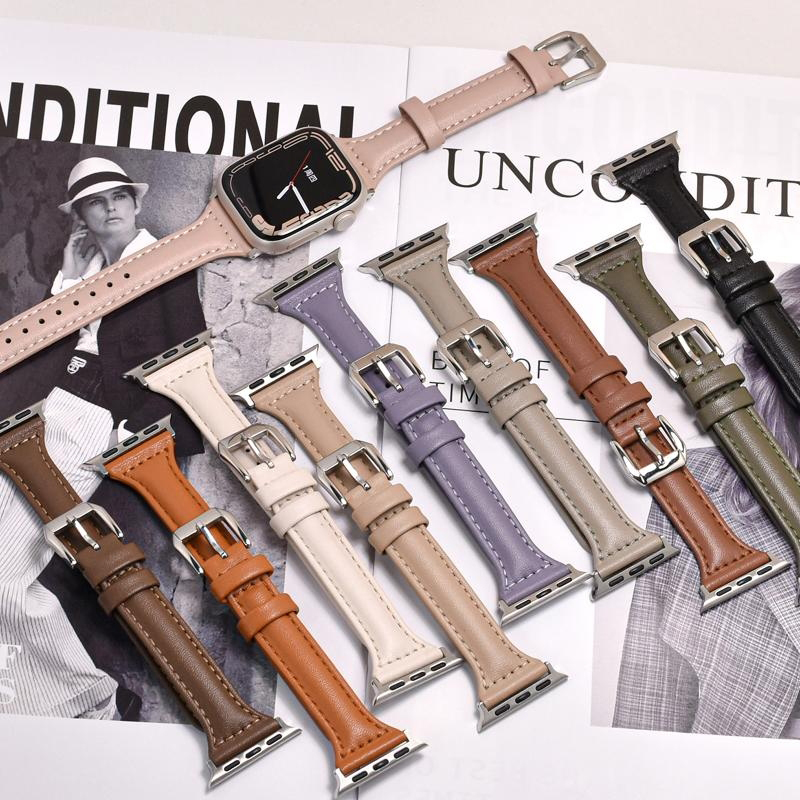 Smartwatch Apple Watches For Women - Slim Leather Strap For Apple Watch