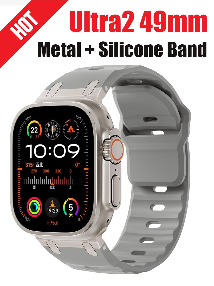 Smartwatch Apple Watches For Women - Metal+Silicone Strap for Apple watch Ultra2