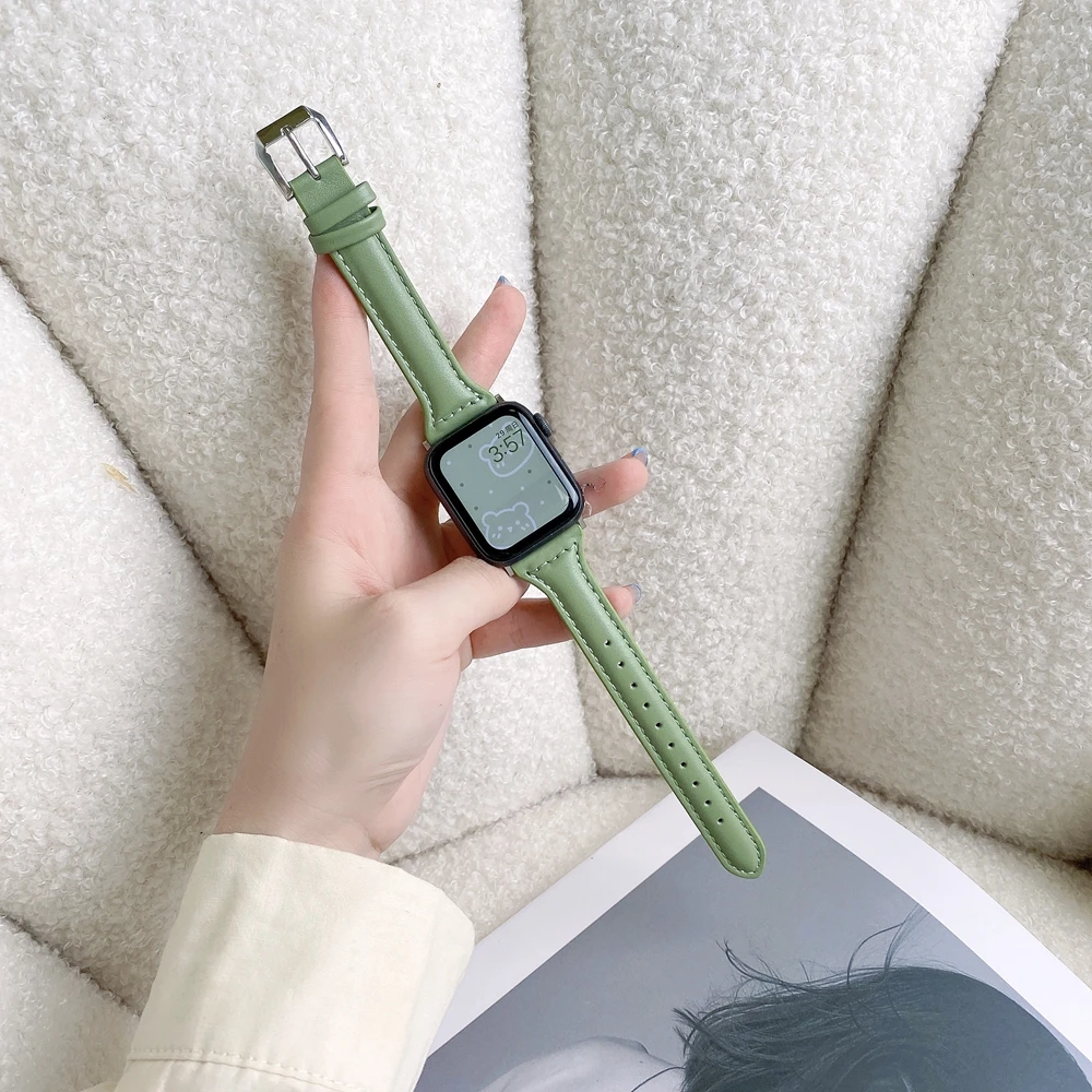 Slim leather band for Apple Wa - Smartwatch Apple Watches For Women recension och pris
