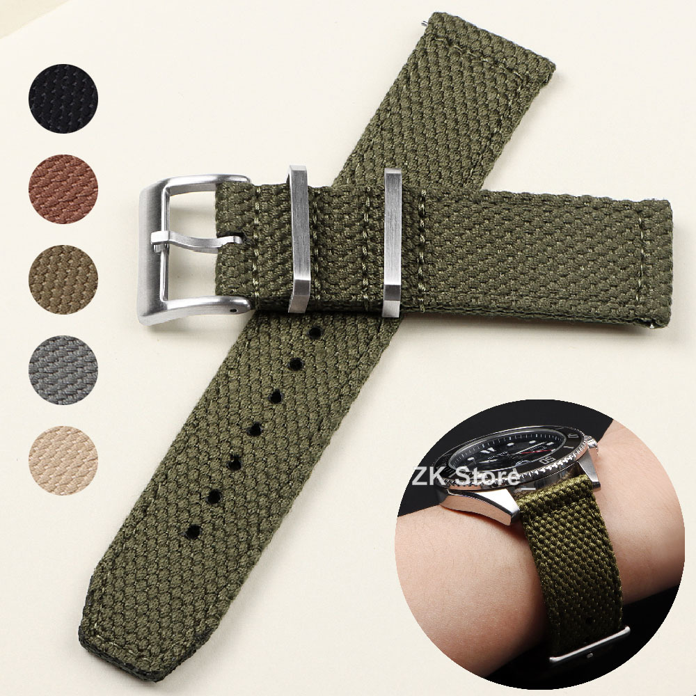 Linen Nylon Watch Straps 20mm  - Smartwatch Army Watches For Men recension och pris