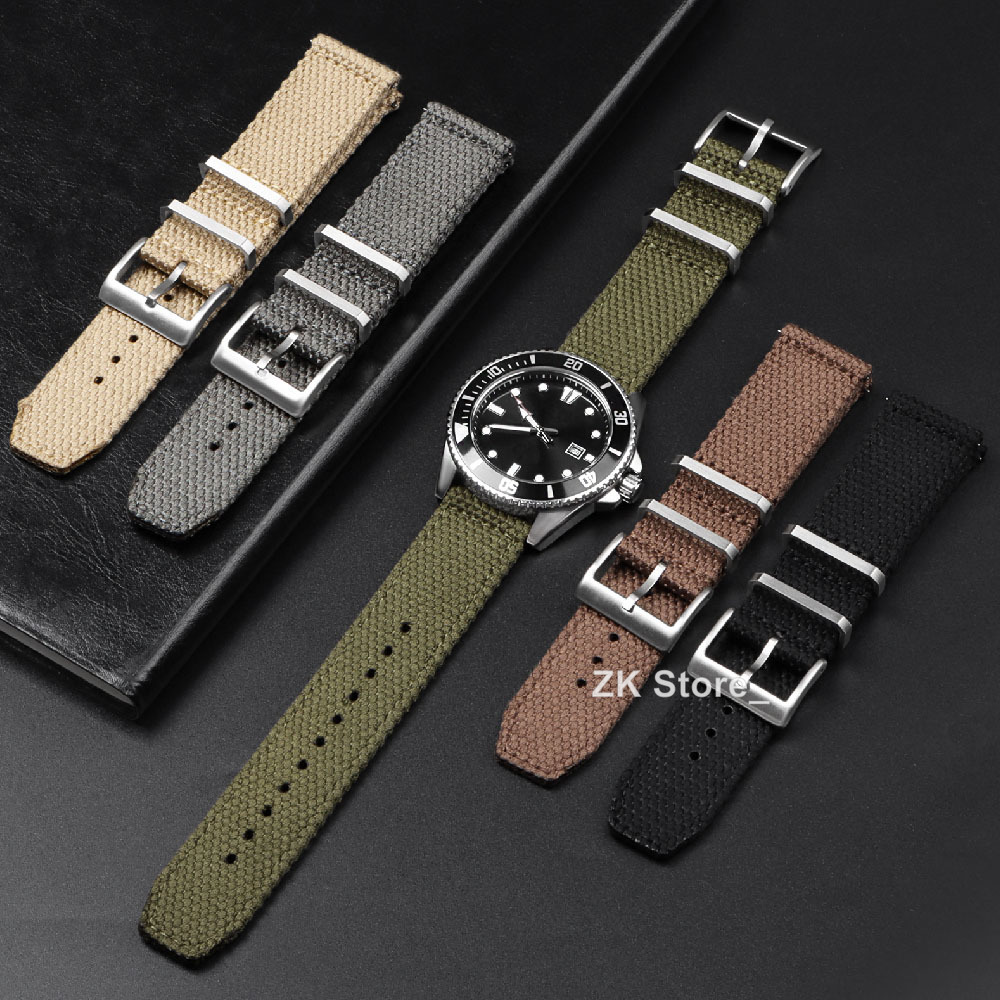 Linen Nylon Watch Straps 20mm  - Smartwatch Army Watches For Men recension och pris