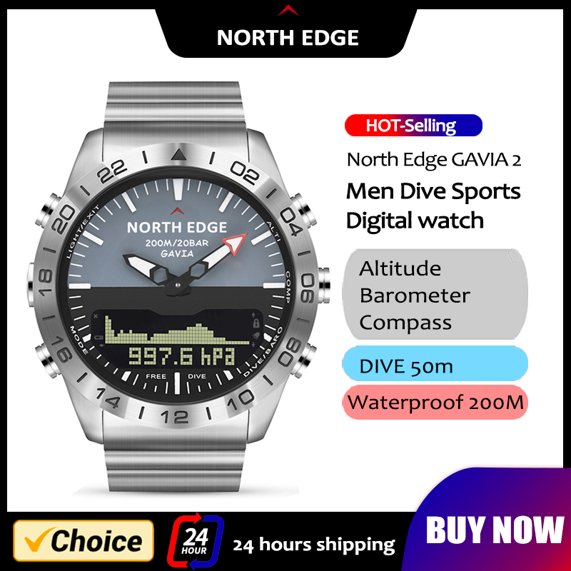 NORTH EDGE Mens Dive Watch Mil - Smartwatch Army Watches For Men recension och pris
