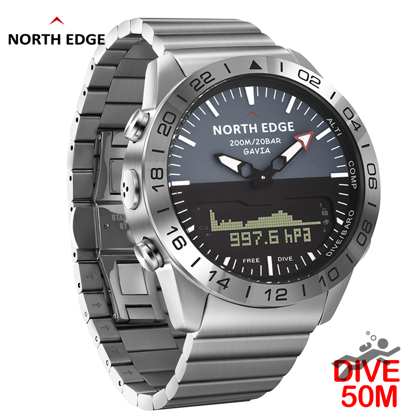NORTH EDGE Mens Dive Watch Mil - Smartwatch Army Watches For Men recension och pris