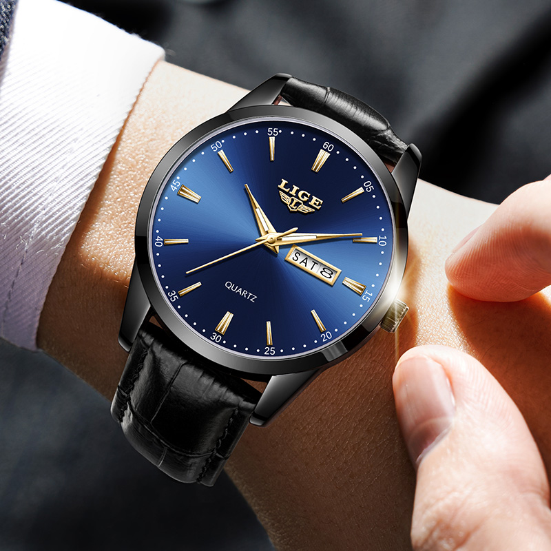 LIGE Man Watch Fashion Leather - Smartwatch Military Watches For Men recension och pris