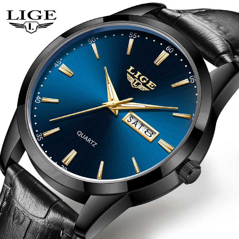 LIGE Man Watch Fashion Leather - Smartwatch Military Watches For Men recension och pris