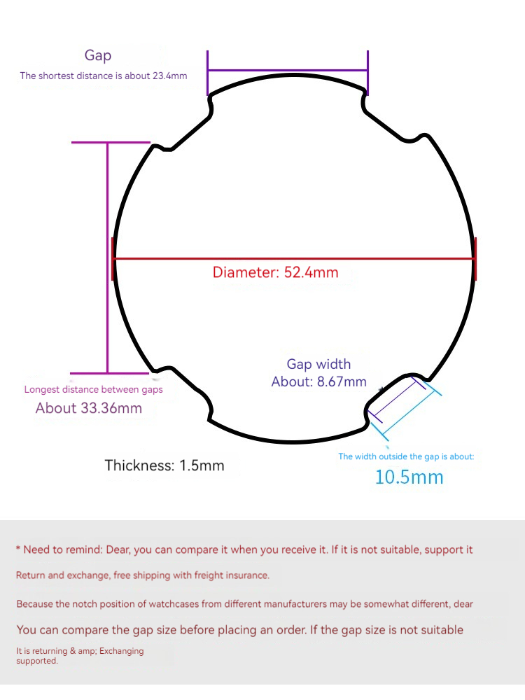Mineral glass For Diesel DZ431 - Watch Esim recension och pris