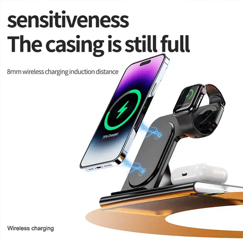 3 In 1 Wireless Charger For iP - Watch Xs8 recension och pris