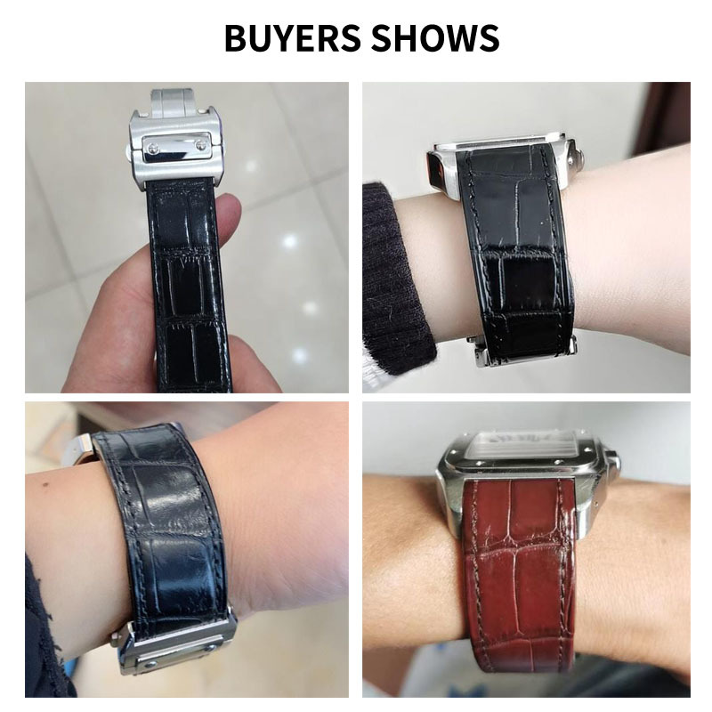 Cowhide Watch Strap for Cartie - Cartier Watch Santos recension och pris
