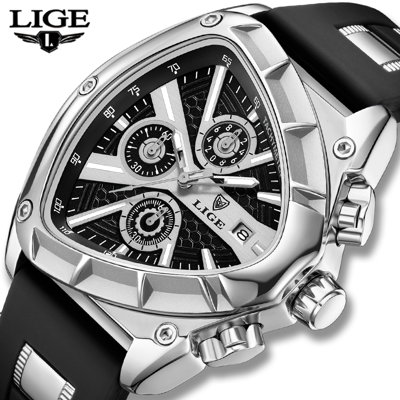 LIGE Fashion Men Watch Triangl - Smartwatch Army Watches For Men recension och pris