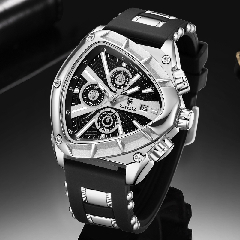 LIGE Fashion Men Watch Triangl - Smartwatch Army Watches For Men recension och pris