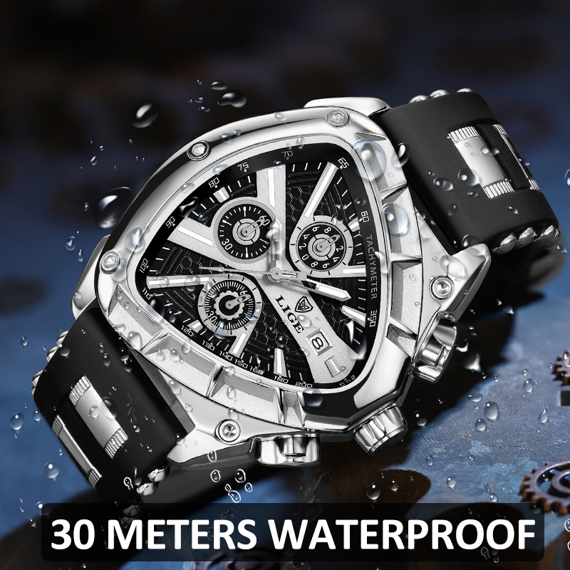 LIGE Fashion Men Watch Triangl - Smartwatch Army Watches For Men recension och pris