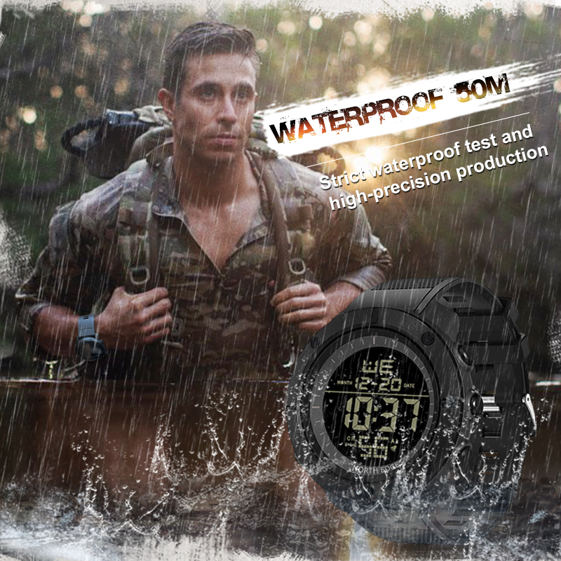 NORTH EDGE Mens Digital Watche - Smartwatch Army Watches For Men recension och pris